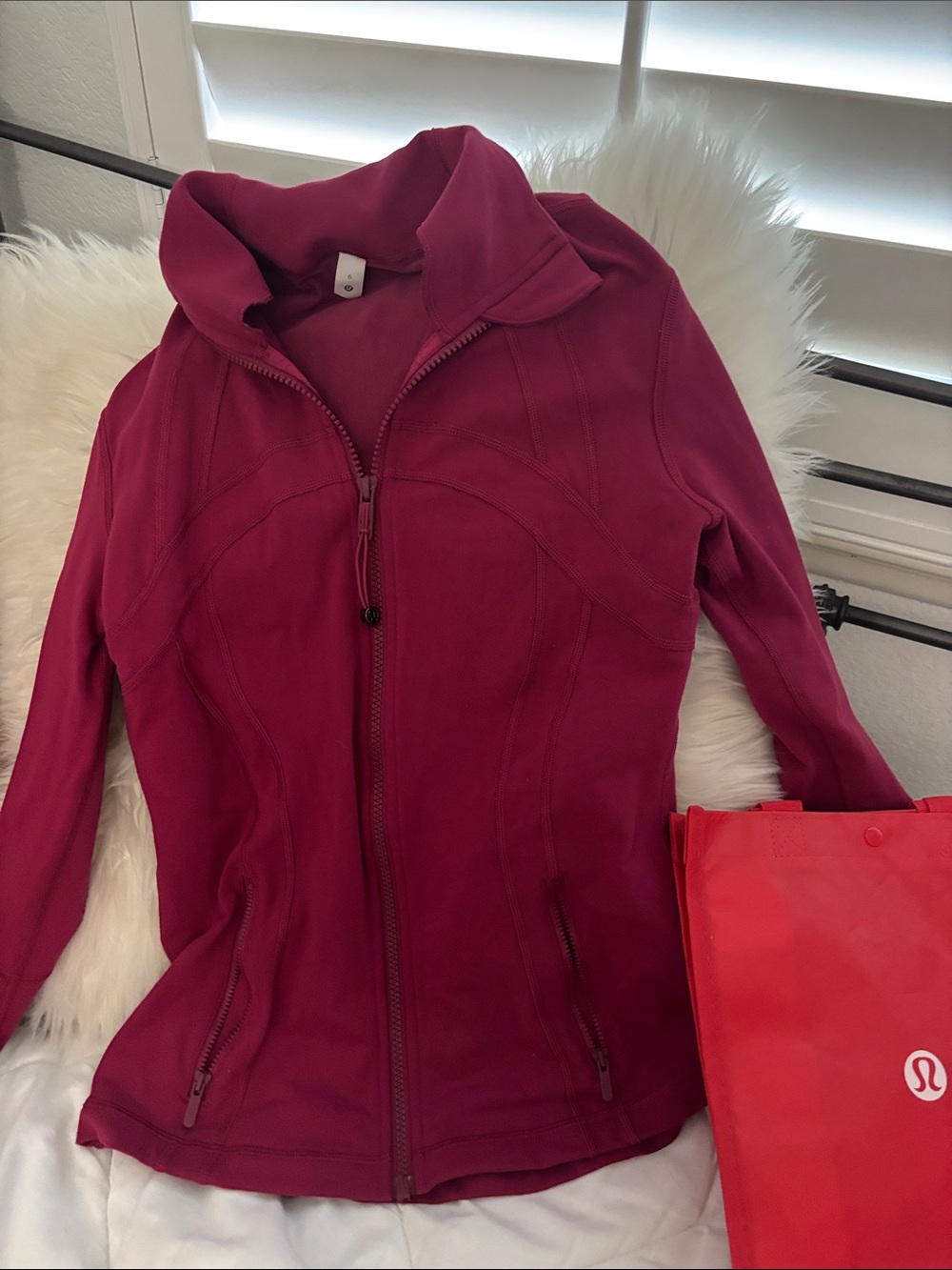 lululemon athletica Deep Berry Full-Zip Bomber Jacket